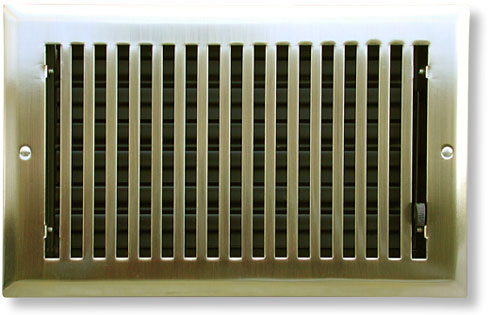 mission air vent in antique brass