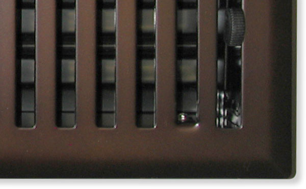 mission air vent in oil rubbed bronze closeup