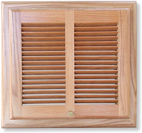 Rickenback return air vent with filter and frame front view