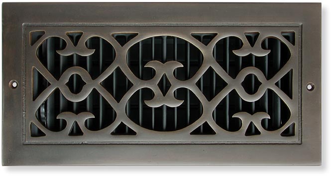 Bell Foundry air vent in oil rubbed bronze front view