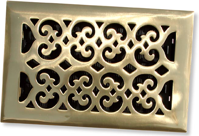 Victorian air vent in cast brass