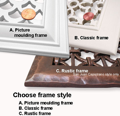 California Mission frame styles
