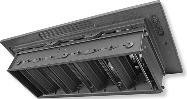 back side cast iron air vent with louvers