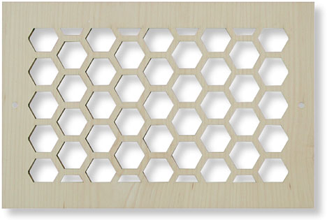 wood honeycomb air vent