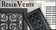 resin air vents, a decorative ceiling vent for use on wall or installed as ceiling ac vent and suitable for porches