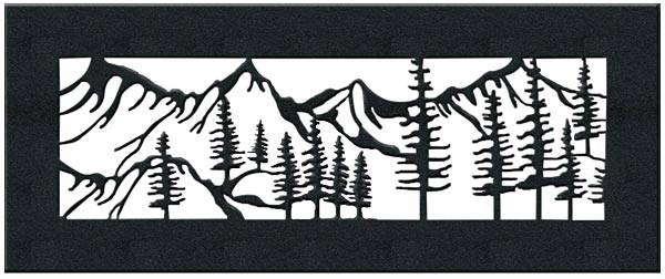 Cascade mountain motif air vent