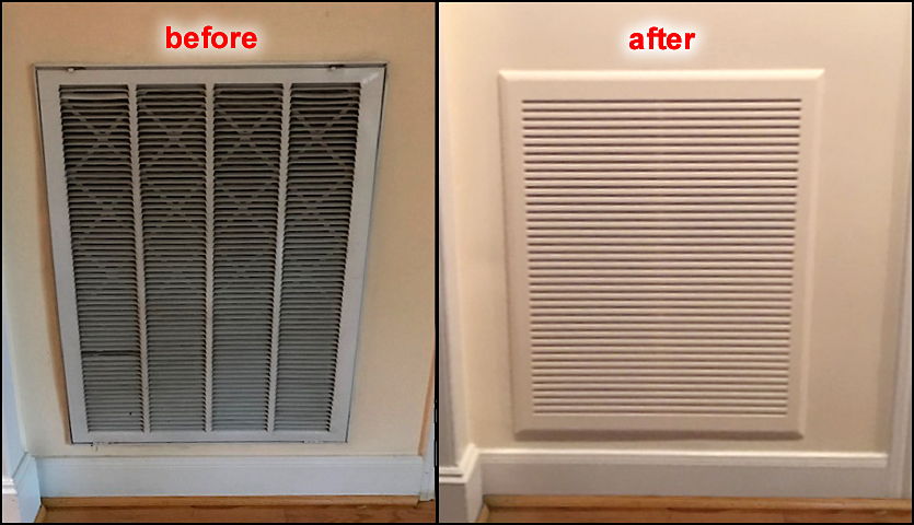 wood louvered air vent with filter