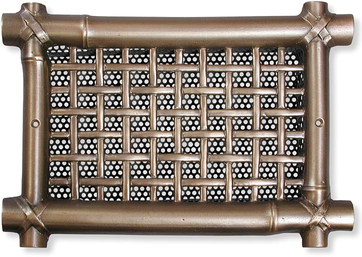 bamboo motif cast metal air vent