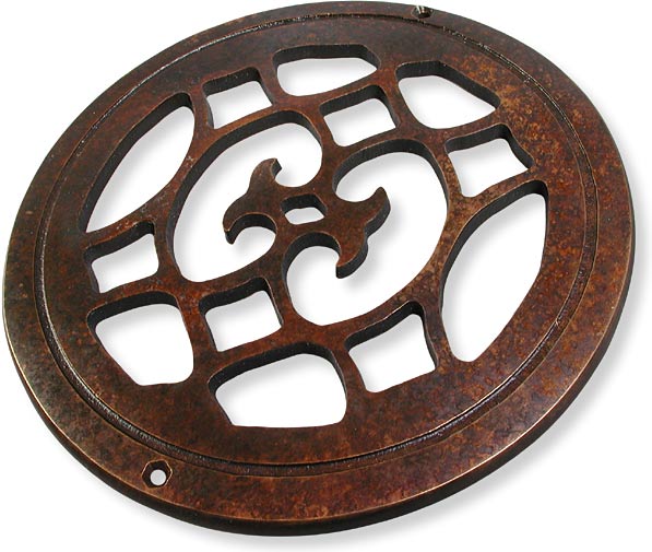 Chronicle round cast bronze air vent side view